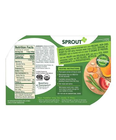Sprout Organic Baby Food Toddler Meals - Mediterranean Veggie Power Bowl - 5 Oz (Pack of 8) - Buy Online on SooperMarket.com
