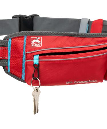 Kurgo Trail Running Belt - Hands-Free Dog Running Belt for Jogging & Hiking | Adjustable Reflective & Includes 295ml Water Bottle - Buy Online on SooperMarket.com