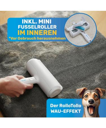 Bluepet Rollotollo Animal Hair Remover - Washable & Reusable Lint Roller with Mini Brush for Cats & Dogs - Bestselling Pet Hair Remover - Buy Online on SooperMarket.com