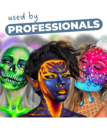 Blue Squid PRO Face Paint - Classic Black 30gm | Water Activated Face & Body Paint for Adults & Kids - Halloween Makeup Kit | Non-Toxic & Easy to Apply - Buy Online on SooperMarket.com