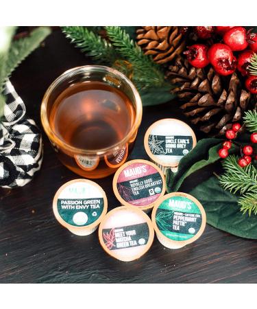 Maud's 8 Blend Organic Tea Variety Pack 48ct | Solar Energy produced Green, Black, Peppermint, Chai, Matcha, Jasmine, Chamomile Lavender, English Breakfast & Earl Grey | Eco-Friendly Tea Sampler - Buy Online on SooperMarket.com
