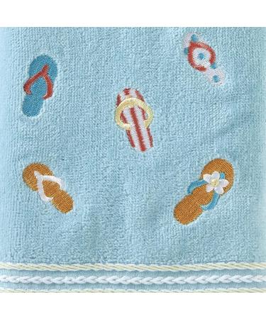 SKL HOME Flips & Flops 2 Pc Hand Towel Set - Blue | Saturday Knight Ltd - Buy Online on SooperMarket.com