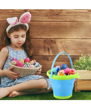 JOYIN 4 Collapsible Buckets & Basket for Kids - Portable 2L Foldable Tub for Beach, Camping, Fishing & Fun Activities - Buy Online on SooperMarket.com