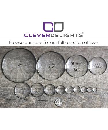 2.5 Round Glass Cabochons - 5 Pack | CleverDelights Glass Cabochons - Buy Online on SooperMarket.com
