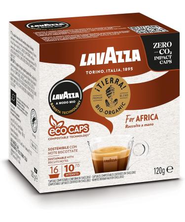 Lavazza A Modo Mio Tierra Bio for Africa 16 ECO CAPS Coffee Capsules (2) - Buy Online on SooperMarket.com