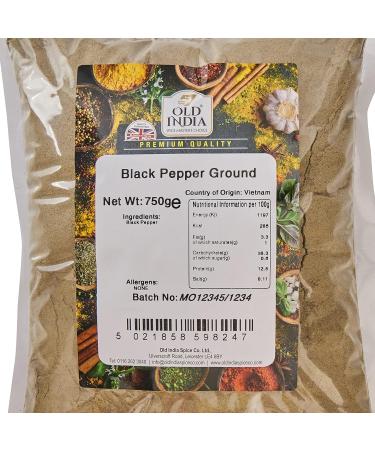 Old India Black Pepper Ground 750g - Premium Quality Spice (Pack of 1) - Buy Online on SooperMarket.com