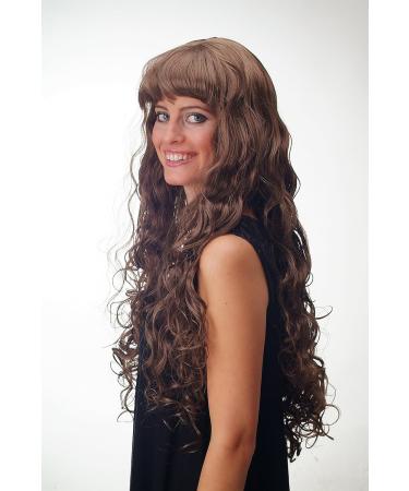 Shop WIG ME UP 33002A-18: Super Long Wavy Curly Waterwave Wig with Bangs in Light Brown - International Shipping Available - Buy Online on SooperMarket.com