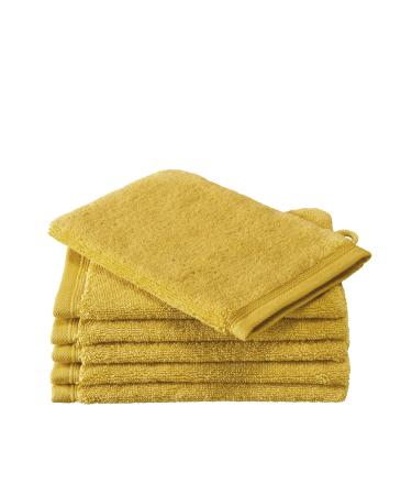 De Witte Lietaer Contessa Luxe Face Cloth Cotton Ochre 16 x 22 cm Set of 6