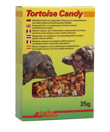 Lucky Repile Tortoise Candy 35g - a special delicacy - mixed feed for land turtles and other herbivorous reptiles - sensible turtles treat 35 g (1 Pack)