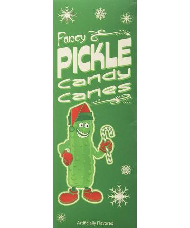 Fancy Pickle Flavored Candy Canes - 3.8 OZ | Unique Gourmet Holiday Treat - Buy Online on SooperMarket.com