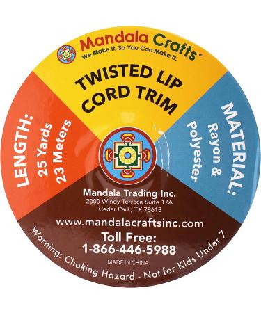 Mandala Crafts Twisted Lip Cord Trim - Navy Blue Sewing Piping for Pillows & Upholstery - Buy Online on SooperMarket.com