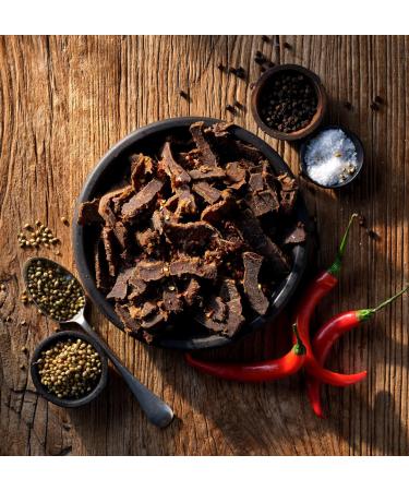 Peri Peri Sliced Biltong 1 x 50g (50g) Natural Spicy Beef Biltong by The Biltong Company High in Protein & Keto Diet-Approved Lean Biltong Spiced Meat Snack Like Jerky - Buy Online on SooperMarket.com