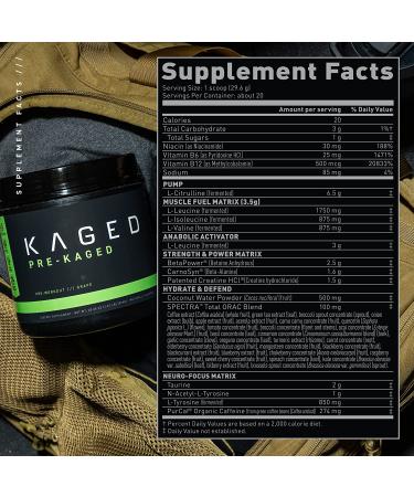 KAGED MUSCLE Pre Workout Powder for Men & Women - Intense Energy, Focus & Pumps - Fruit Punch Flavor - 20 Servings - Buy Online on SooperMarket.com
