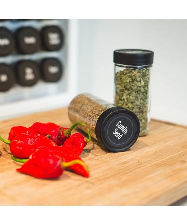 18 Pack 4oz Glass Spice Jars - AllSpice Set for Kitchen Storage - Buy Online on SooperMarket.com