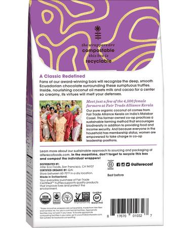 Alter Eco Organic Classic Dark Truffles - 4.2 oz Dark Chocolate Delights - Buy Online on SooperMarket.com