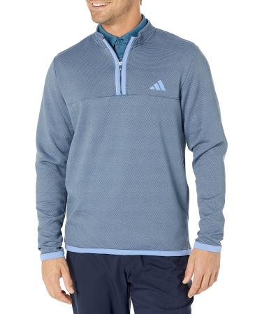 adidas Men's Microdot Quarter Zip Pullover Collegiate Navy XX-Large