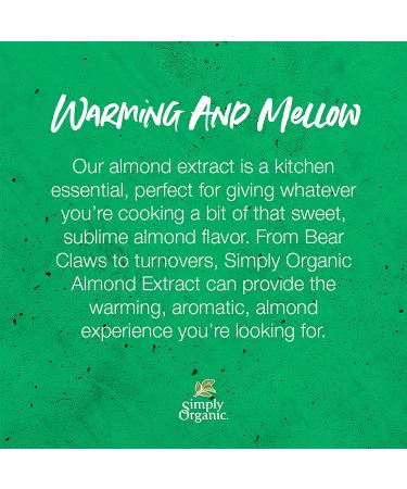 Simply Organic Almond Extract | Certified Organic | 4 Fl Oz (Pack of 1) - Buy Online on SooperMarket.com