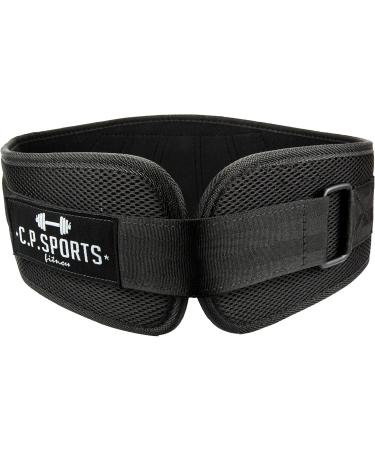 C.P.Sports Weightlifting Belt - Ultra Light Fitness Training Belt for Bodybuilding & Strength Training | Robust Nylon for Men & Women | XXL (117-132cm) - Black - Buy Online on SooperMarket.com