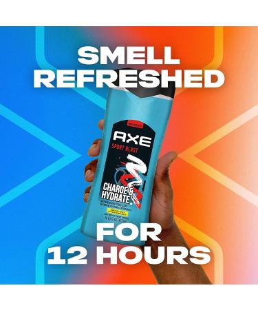 AXE Charge and Hydrate Sports Blast Men's Body Wash 16 oz - Energizing Citrus Scent - 100% Recycled Bottle - Buy Online on SooperMarket.com