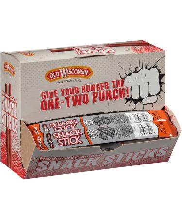 Old Wisconsin Turkey Sausage Snack Sticks Naturally Smoked Ready to Eat High Protein Low Carb Keto Gluten Free Counter Box 42 Individually Wrapped Sticks