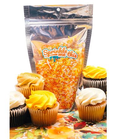 Harvest Candy Corn Blend- Orange White Yellow Cake Pop Cookie Cupcake Cakes Semi-Sweet Edible Confetti Decorations Sprinkles Dessert Jimmies Toppers - 1 LB 16 Oz (1 LB) - Buy Online on SooperMarket.com