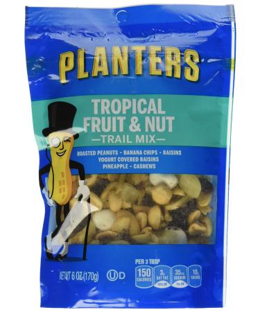 Planters Tropical Fruit & Nuts Trail Mix (6oz Bags, Pack of 6)