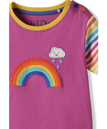 kIDio Organic Cotton Baby T-Shirt Applique - Purple, 0-3 Months - Buy Online on SooperMarket.com