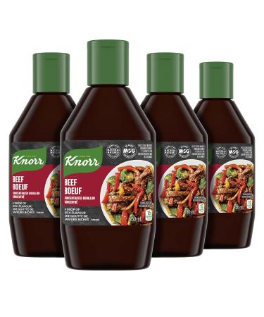 Knorr Concentrated Bouillon just a drop adds deep rich flavour Beef gluten free no added preservatives (pack of 4) Beef 250 ml (Pack of 4)