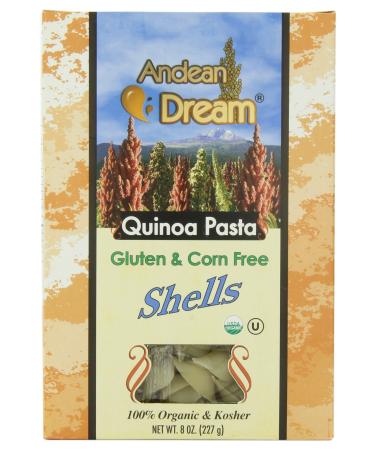 Andean Dream Organic Quinoa Pasta, Shells, 8 Ounce