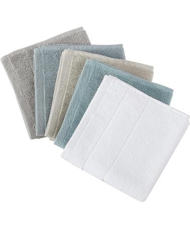 Tommy Bahama Island Retreat White 12pc Washcloths Set - Absorbent & Fade-Resistant Cotton Towels for Fashionable Bathroom Decor - Buy Online on SooperMarket.com