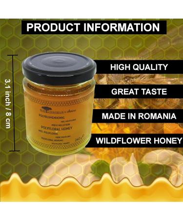 Premium Wildflower Honey - Creamy Spreadable A Fine And Refined Texture | Pure Natural And Tasty Polyfloral Honey For Adults And Kids 240 g - Buy Online on SooperMarket.com