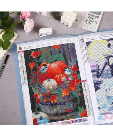 UPINS A3 Diamond Painting Storage Book 2Pack - 30 Pages Portfolio Presentation Folder for Diamond Art Kits - Clear Pockets - 11.8 X 15.7 inches - Blue and Pink - Buy Online on SooperMarket.com