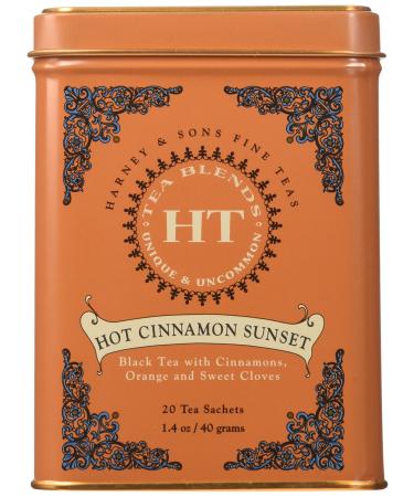 Harney & Sons HT Tea Blend Hot Cinnamon Sunset 20 Tea Sachets 1.4 oz (40 g)
