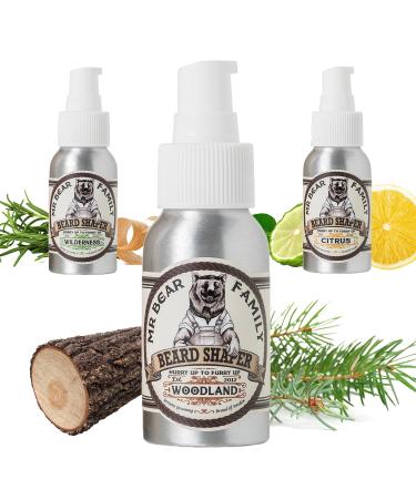 Mr Bear Family Beard Cream Men - Woodland - moisturizing beard cream for a full healthy beard - vegan beard balm men - beard styling beard balm - 50ml Woodland 50 ml (1 pack)