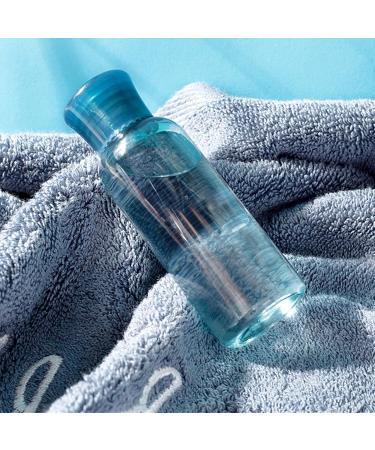Rintal ZKSM Travel Bottles Set - 6 Empty Cosmetic Containers with Labels Funnel & Straw for Liquids - Perfect for Water & Emulsions (Blue & Transparent) - Buy Online on SooperMarket.com