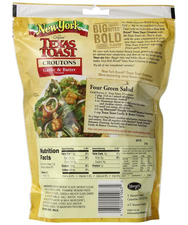 New York Texas Toast Garlic & Butter Croutons - 5oz Bags (Pack of 12) - Buy Online on SooperMarket.com