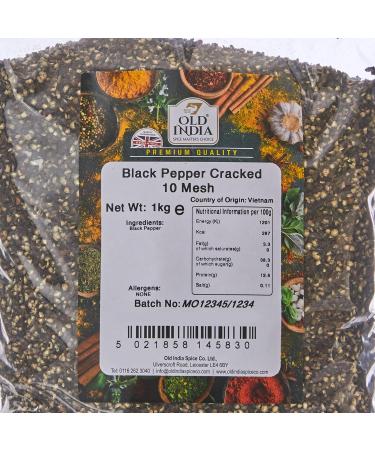 Old India Black Pepper Cracked 10 Mesh 1kg - Premium Quality Spice for Culinary Delights - Buy Online on SooperMarket.com