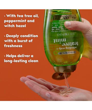 OGX Extra Strength Tea Tree Mint Scalp Shampoo - 13 fl oz | With Peppermint Oil & Witch Hazel | Paraben/Sulfate-Free - Buy Online on SooperMarket.com