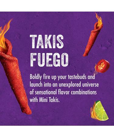 Takis Mini Fuego Rolled Tortilla Chips - 25 Snack Packs | Hot Chili Pepper & Lime Flavor - Buy Online on SooperMarket.com