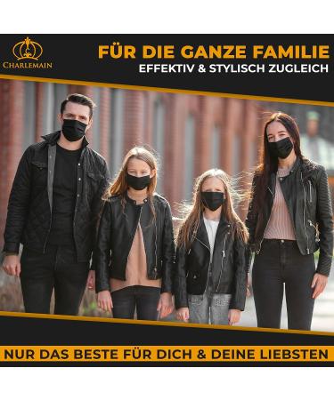 Buy Charlemain 50x Black Medical Masks - EN 14683 Type IIR BFE 99.9% Latex-Free 3-Layer Protection | International Shipping - Buy Online on SooperMarket.com