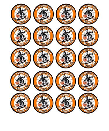 edible 20 x Halloween Personalised cupcake toppers uncut 3 (wafer card)