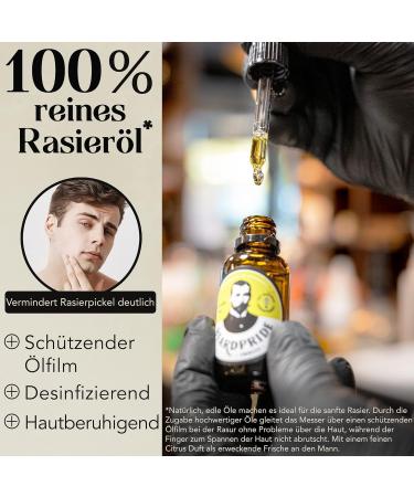 Beardpride Men's Razor & Shaving Oil Set | 100% Natural Citrus Care | Well-Groomed Shave | International Shipping - Buy Online on SooperMarket.com
