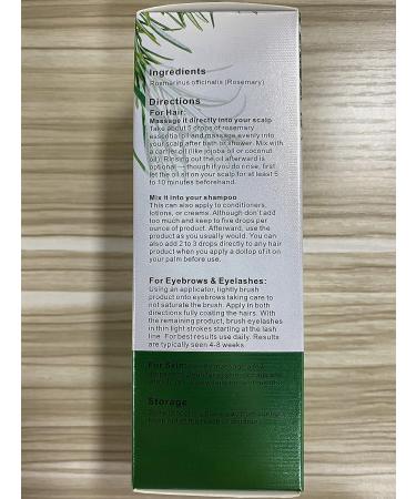 Advanced Rosemary Oil for Hair & Skin Care - 100% Pure, Nourishes Scalp, Stimulates Growth, Improves Blood Circulation - Buy Online on SooperMarket.com