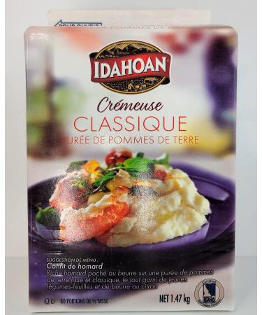Idahoan Real Mashed Potatoes 1.47 KG - Makes 80 - 1/2 Cup Servings - Made with 100% Real Idaho Potatoes Just Add Water - Buy Online on SooperMarket.com
