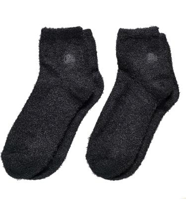 Earth Therapeutics Aloe Vera Socks - Aloe Vera & Vitamin E Infused For Dry Feet, Cracked Heels, Calluses - 2 Pairs Black/Black - Buy Online on SooperMarket.com