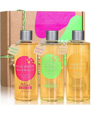 Autumn Shower Oil with Sweet Almond, Jojoba Oil, Shea Butter - Multiuse Bath and Body Oil for Women - 26.4 fl oz (Pack of 3) - Christmas Gift - Buy Online on SooperMarket.com