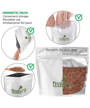 Tealyra Pure Rooibos Red Herbal Tea - Antioxidant-Rich African Red Bush Loose Leaf Tea - Relaxing and Detoxifying - Caffeine-Free - 220g (8oz) - Buy Online on SooperMarket.com