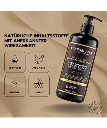 Kerargan Hair Rinse - Nourishing Castor & Argan Oil Free from Sulfates & Parabens - 500ml - Buy Online on SooperMarket.com
