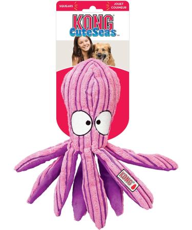 KONG CuteSeas Octopus Plush Toy for Small Dogs - Durable Corduroy Dog Toy - International Shipping Available - Buy Online on SooperMarket.com