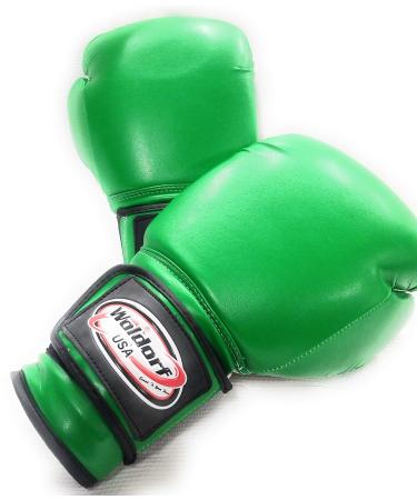 WOLDORF USA Boxing Gloves Kickboxing Muay Thai Punching Bag Vinyl Green - Durable Multi Layered Foam Padded Offers Unbeatable price Adult size 14oz
